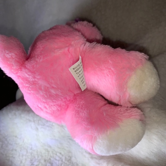 Magic Nursery Kitty pink plush doll 1990 vintage 12" purple bows Mattel - Picture 9 of 12